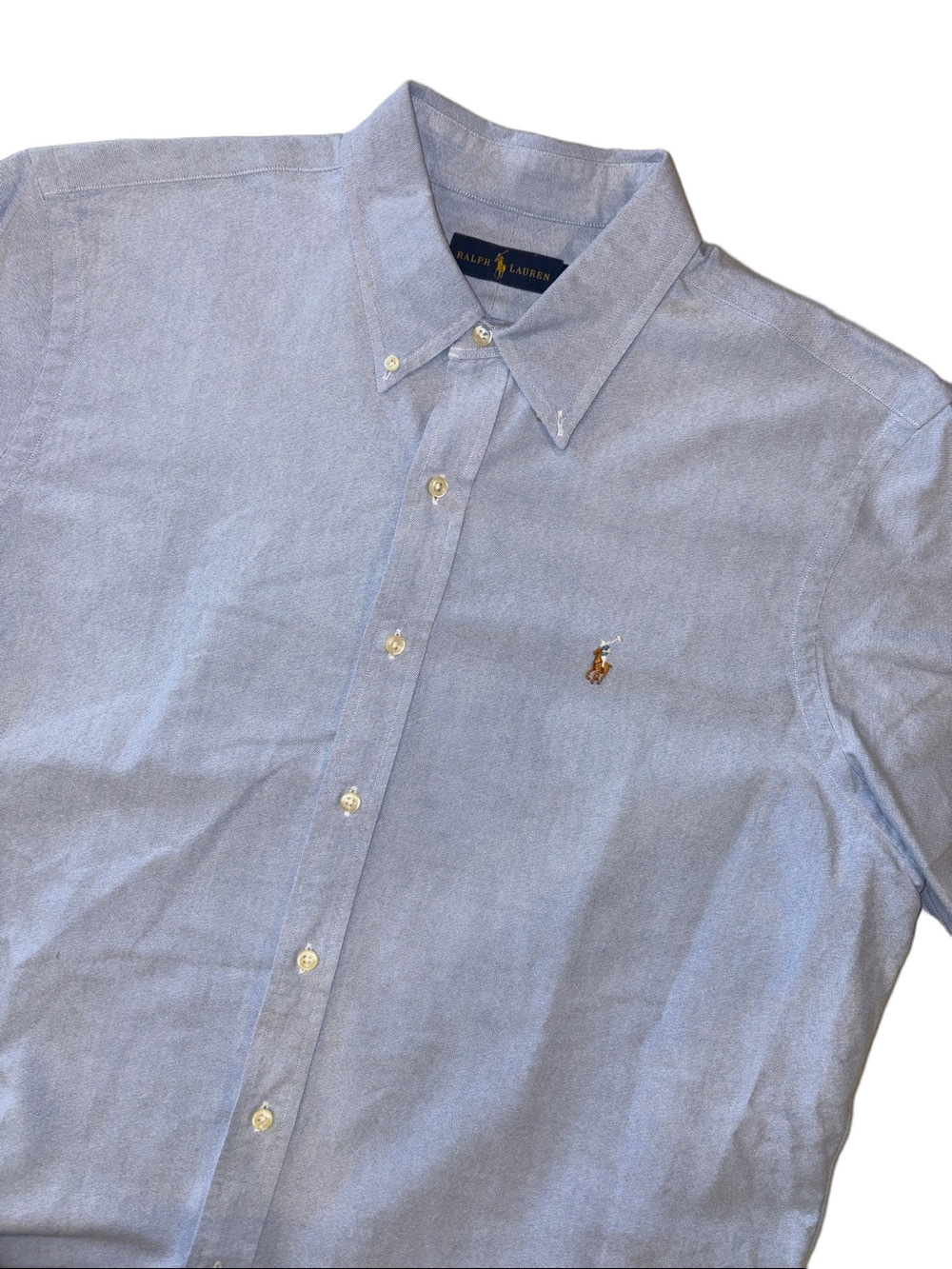 Polo Ralph Lauren Mens XL Light Blue Oxford Button Down Shirt Long Sleeve Shirt
